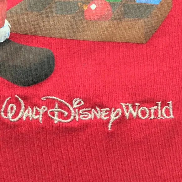 Disney Parks Red Christmas Mickey & Minnie Tee XS - Picture 9 of 10